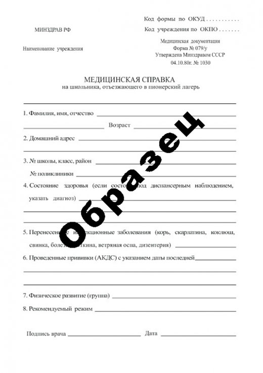 Получить справку в пионерский лагерь в Волгограде Справка в пионерский лагерь в Волгограде